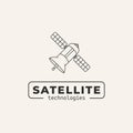 satellite line logo icon vector design illustration Royalty Free Stock Photo
