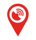 satellite location pin isolated icon design