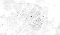 Satellite map of Abuja, Nigeria, city streets. Africa