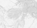 Satellite map of Afghanistan, physical map, reliefs and mountains