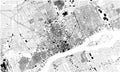 Satellite map of Detroit, Michigan,United States. City streets