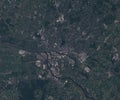 Satellite map of Hamburg Germany, view from space Royalty Free Stock Photo