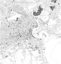 Satellite map of Ho Chi Minh, Vietnam, city streets