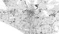 Satellite map of Lima, Peru, city streets. Street map,