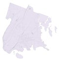 Satellite map of New York City, The Bronx, Usa Royalty Free Stock Photo