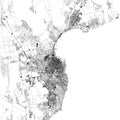 Satellite map of Odessa is the third most populous city of Ukraine. City streets of the town center