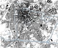 Satellite map of Padua, Padova, Italy, city streets