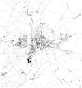 Satellite map of PoznaÃâ, it is a city on the Warta River in west-central Poland. Map of streets and buildings