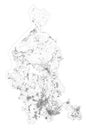 Satellite map of province of Varese, towns and roads, buildings and connecting roads of surrounding areas. Lombardy, Italy.