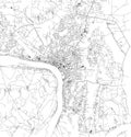 Satellite map of Vientiane, Laos, city streets