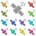 Satellite multi color icon. Simple glyph, flat vector of location icons for ui and ux, website or mobile application