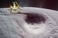 Satellite in orbit planet Earth. Huge hurricane eye. Royalty Free Stock Photo