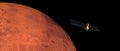 Satellite oribiting Mars. Shot from Space. Extremely detailed and realistic high resolution 3D illustration. Elements of this