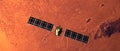 Satellite oribiting Mars. Shot from Space. Extremely detailed and realistic high resolution 3D illustration. Elements of this