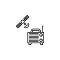 Satellite radio icon. Element of satellite thin line icon