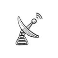 Sketch icon - Satellite receiver Royalty Free Stock Photo