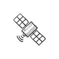Sketch icon - Satellite receiver Royalty Free Stock Photo