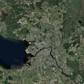 Satellite Saint-Petersburg map background. Air city terrain panorama. Simple creative town backdrop