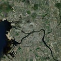 Satellite Saint-Petersburg map background. Air city terrain panorama. Simple creative town backdrop