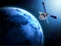 Satellite in space Royalty Free Stock Photo