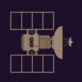 Satellite in space orbit navigation communication station