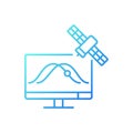 Satellite tracking gradient linear vector icon