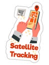 Satellite tracking of parcel, easy shopping label