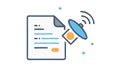 Satellite Transmission Document: Global Data Sharing & Outgoing Communications, vector design Generative AI Royalty Free Stock Photo
