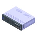 Satellite tuner icon, isometric style