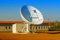 Satellite TV antenna in communication center Royalty Free Stock Photo