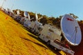 Satellite TV News trucks space launch