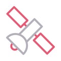 Satellite vector color line icon