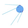 Satellite vector icon. Pinion cartoon style sticker
