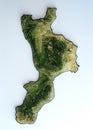 Satellite view of the Calabria region. Italy.
