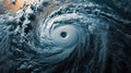 A satellite view captures the immense power of a tropical cyclone, Ai Generated