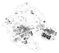 Satellite view of the city of Rho, map and streets. Lombardy, Milan, Italy