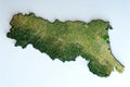 Satellite view of the Emilia-Romagna region