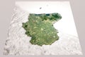 Satellite view of the Foggia province, Puglia region. Italy. Physical map, plains, mountains