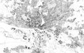 Satellite view of Hamburg, Germany, map. Building and street map Royalty Free Stock Photo