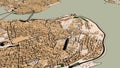 Satellite view of Istanbul. Map streets and buildings. Turkey Royalty Free Stock Photo