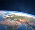 Satellite view of Planet Earth Royalty Free Stock Photo