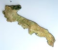 Satellite view of the Puglia region. Italy.