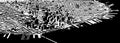 Satellite view of San Francisco, map of the city with house and building. Silhouette, black and white. Usa Royalty Free Stock Photo