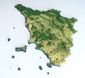 Satellite view of the Tuscany region. Italy