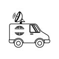 satellitte van vehicle icon