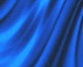 Satin Blue Drapes Fabric