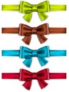 Satin color ribbons. Gift bows