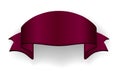 Satin empty ribbon banner