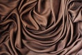 Satin fabric drape chocolate-colored, abstract background Royalty Free Stock Photo