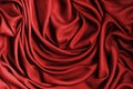 Satin fabric drape red abstract background